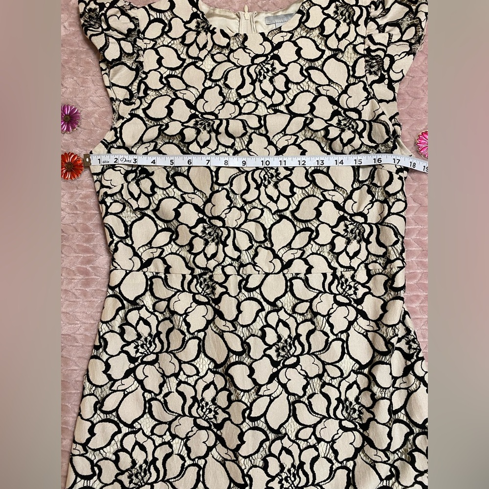 H&M Lace Floral Black and White Dress Size 12 - Picture 7 of 10